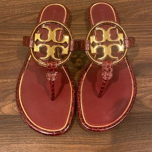 Tory Burch Metal Miller Red Sandal